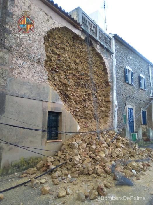 Derrumbes, inundaciones y pinos caídos al paso de la tormenta 'Hugo' por Mallorca