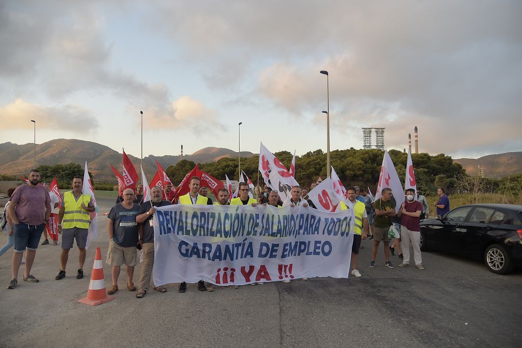 Huelga de los trabajadores de Repsol en Cartagena