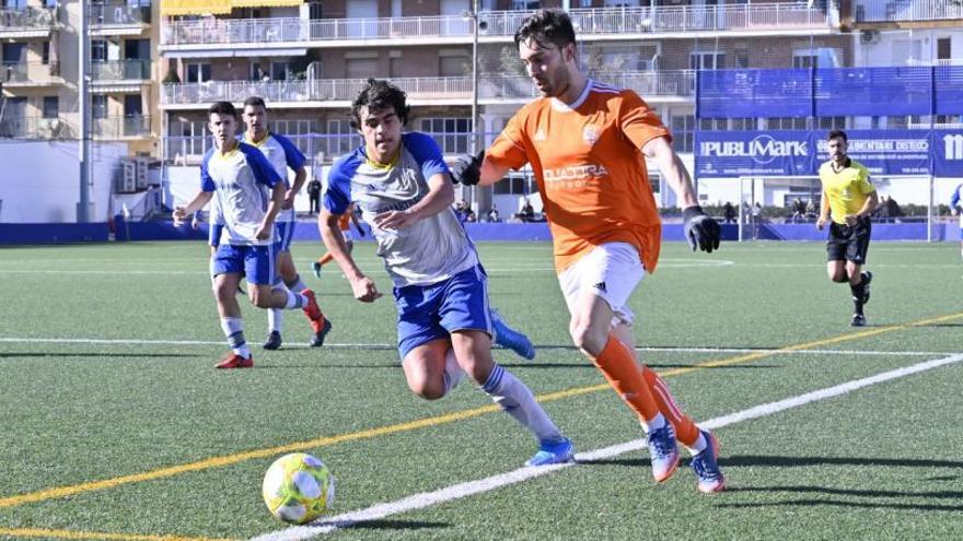 Walter Fernández en una acció del partit d&#039;avui a Granollers