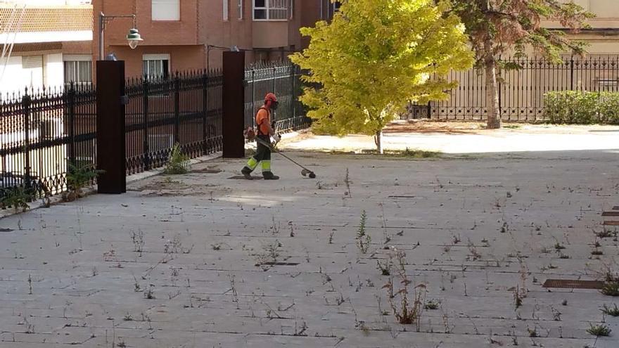 Imagen de los trabajos que se están efectuando en el exterior del CADA