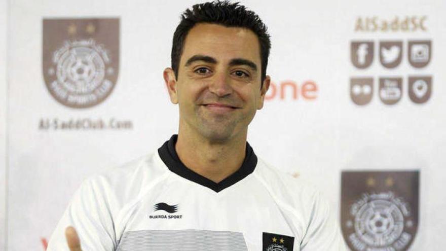 Xavi, el dia que el van presentar com a entrenador