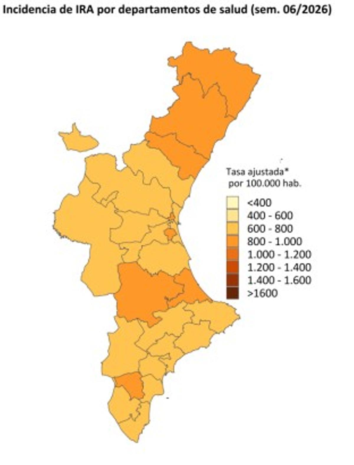 Los principales departamentos de salud aún están en nivel naranja.