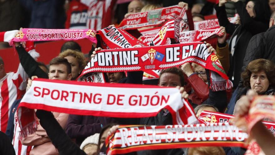 Aficionados del Sporting, en un partido.