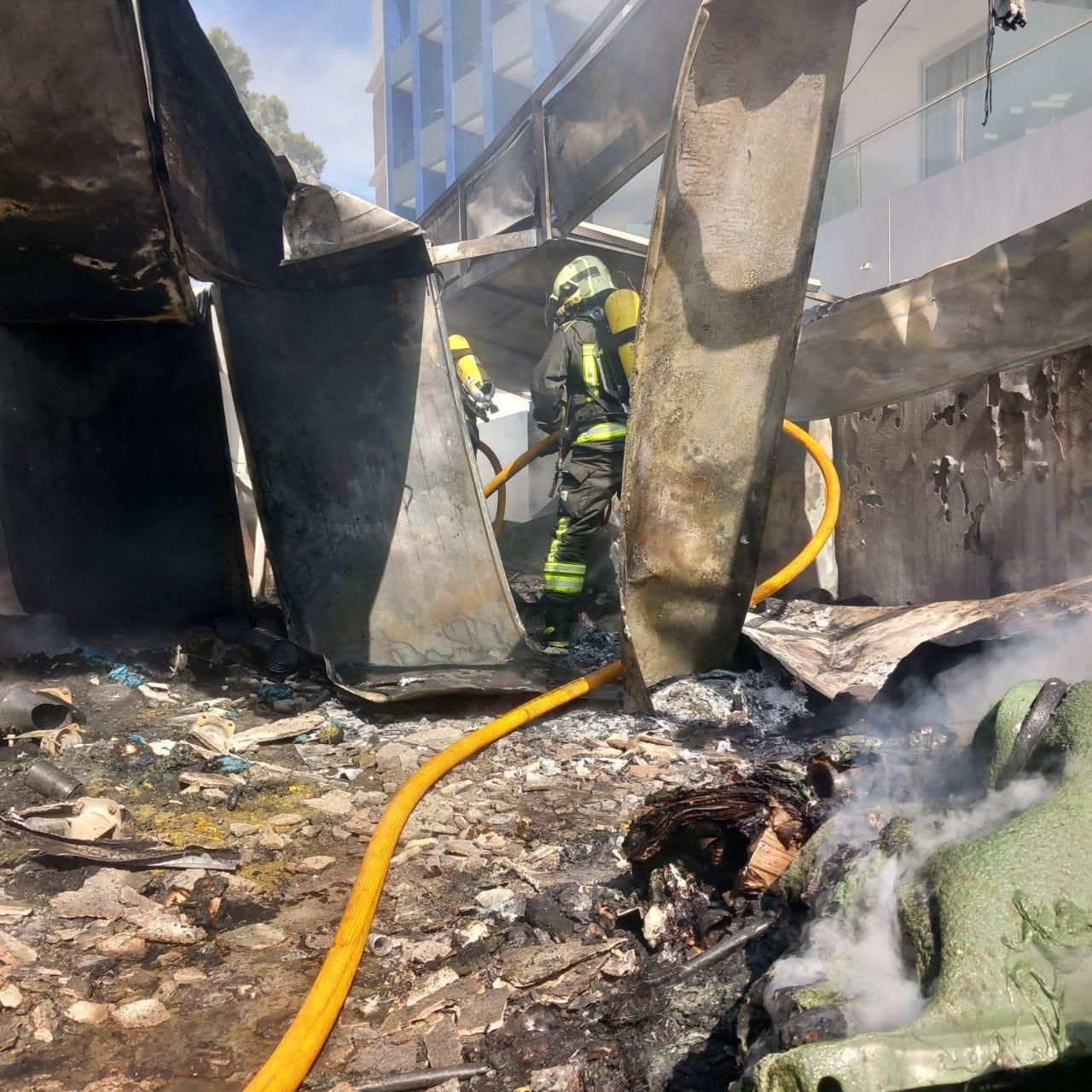 Las imágenes del incendio en un hotel de Palmanova