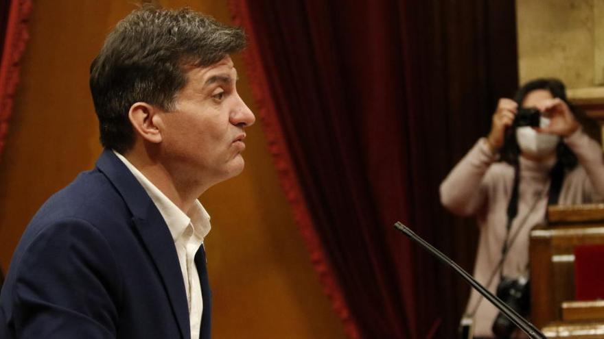 El president del grup d&#039;ERC al Parlament, Sergi Sabrià, intervé a la Diputació Permanent.