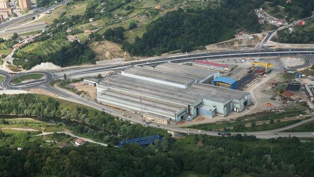El taller de Duro Felguera en Barros, en Langreo. | MRW
