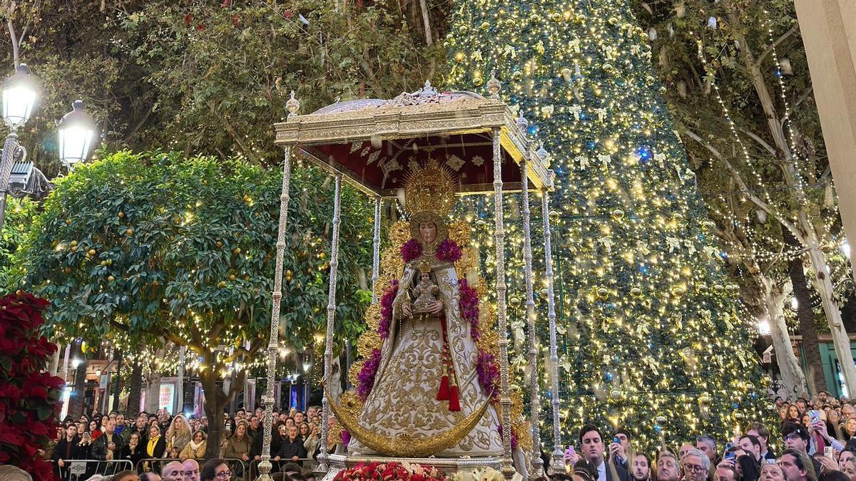 Procesión de la Virgen lotera el año pasado