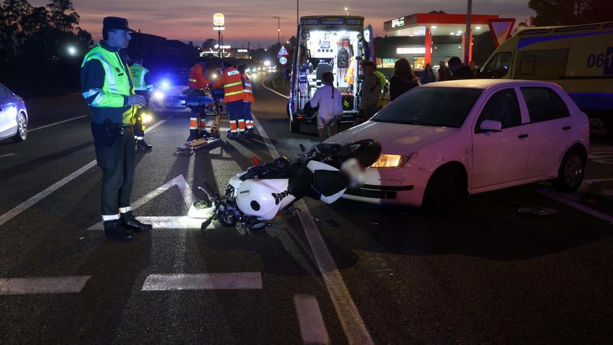 Heridos dos motoristas en Vilanova