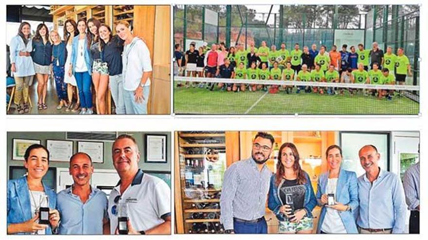 Foto de familia de los participantes; Brodesser y ChacÃ³n con Forcada, de Estrella Damm, y Oliver.