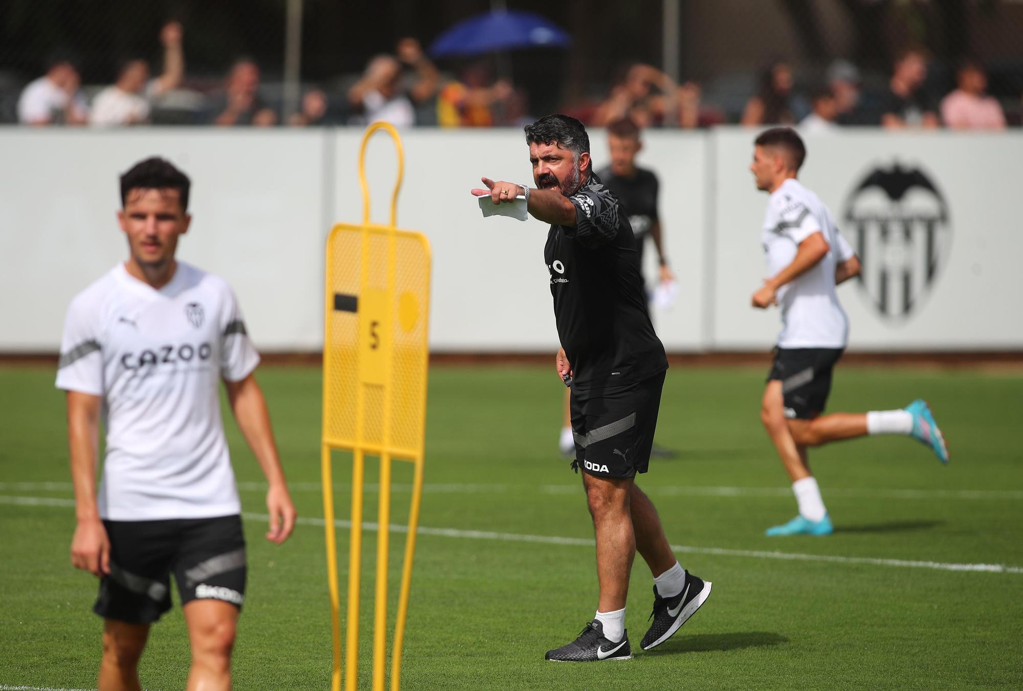 Primer entrenamiento de la era Gattuso