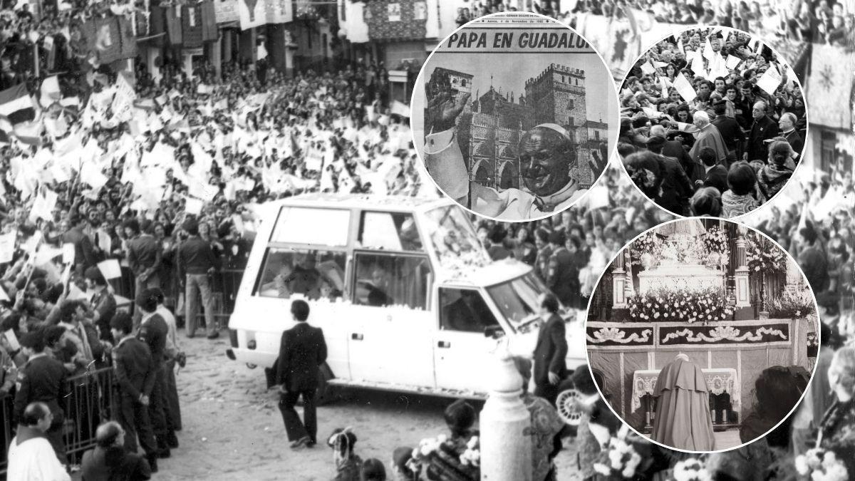 El Papa Juan Pablo II en Guadalupe en 1982.