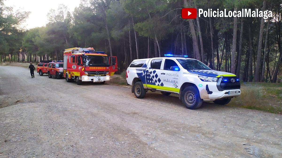 Dispositivo de rescate de mujer accidentada en los Montes de Málaga (1)