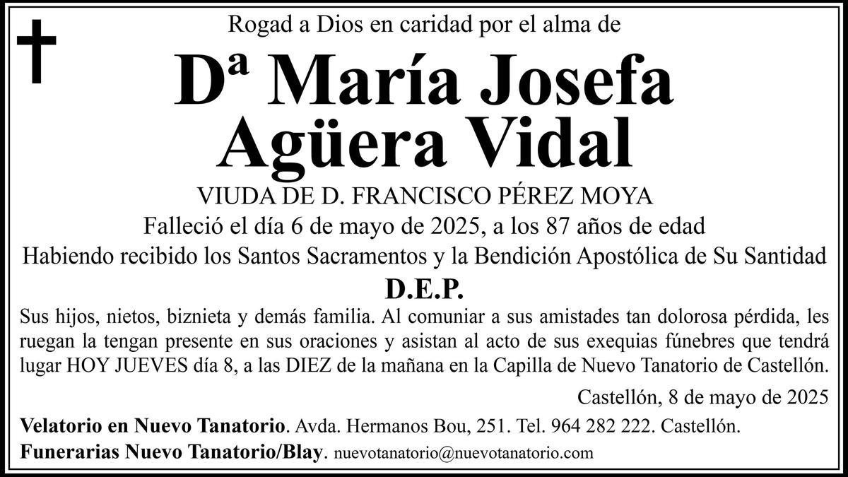 Dª María Josefa Agüera Vidal