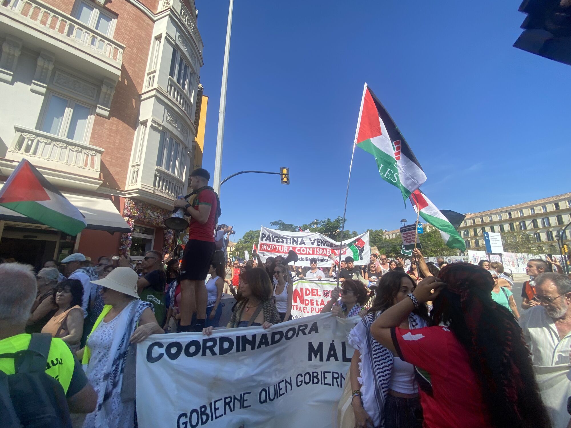 Manifestación en Málaga en favor del pueblo palestino