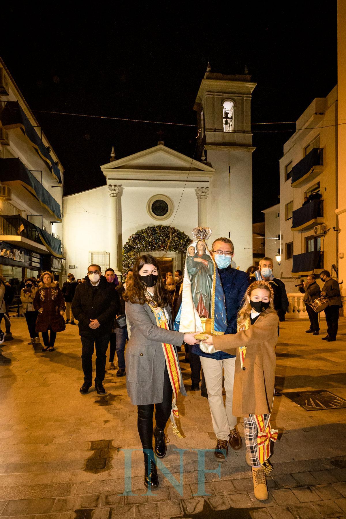 Dos años después de que el mundo se parara por el estallido de la pandemia de coronavirus, las puertas de la iglesia de San Jaime y Santa Ana se han vuelto a abrir al filo de las 5.30 de la madrugada para festejar de nuevo el 16 de Marzo, el día en el que se conmemora la Trobada de la Mare de Déu