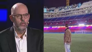 Jordi Basté explica su teoría sobre la foto de Leo Messi en el Spotify Camp Nou: "Me recordó a Shakira en 2010, en Alemania"