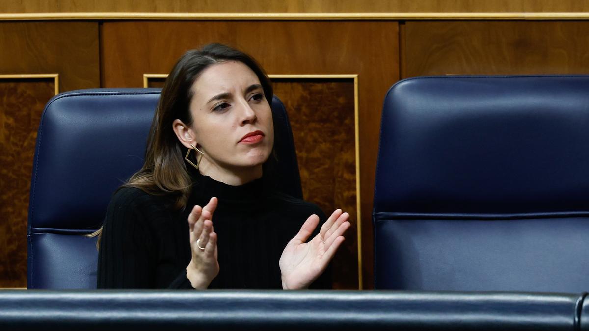 Irene Montero, ministra de Igualdad, en el Congreso.