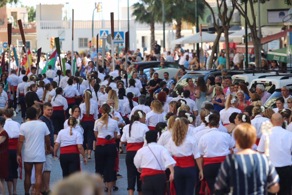 La procesión de la Virgen del Carmen por las calles de El Palo.