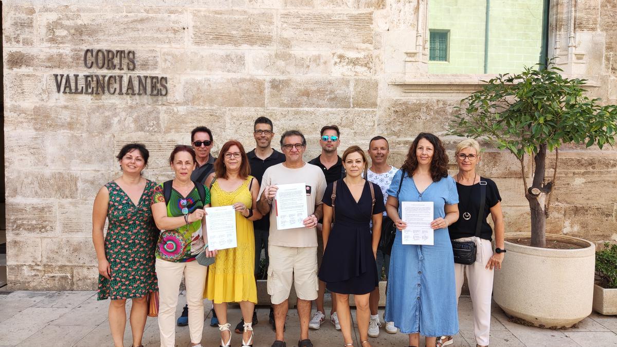 Presentación de la ILP en las Corts, este verano.