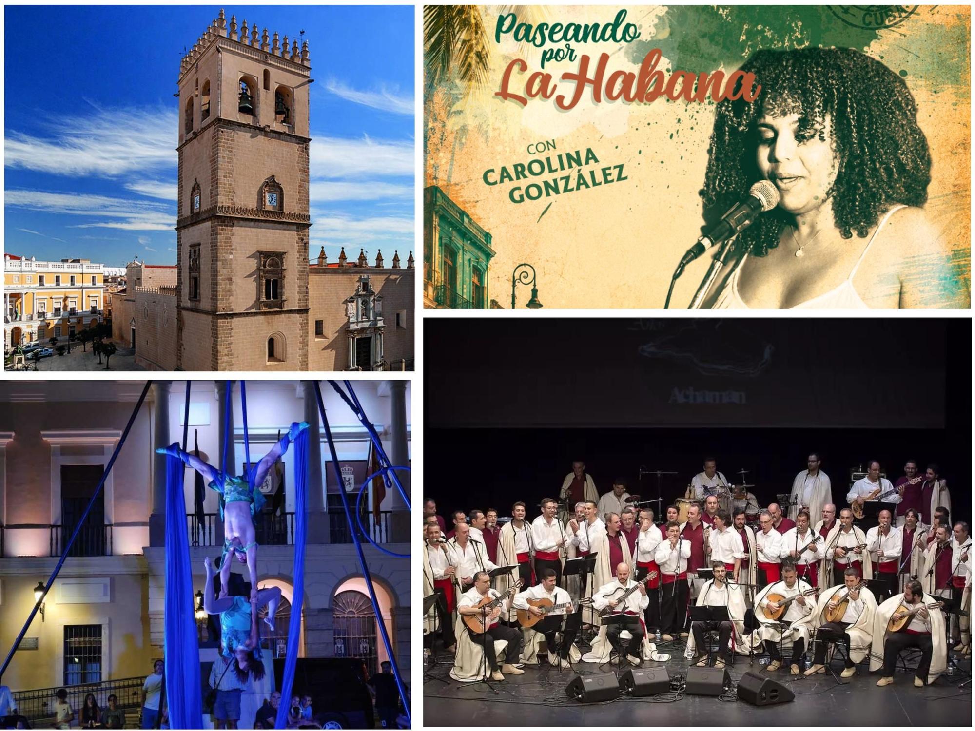 Algunas de las actividades que se van a llevar a cabo del 31 de julio al 2 de agosto en Badajoz.