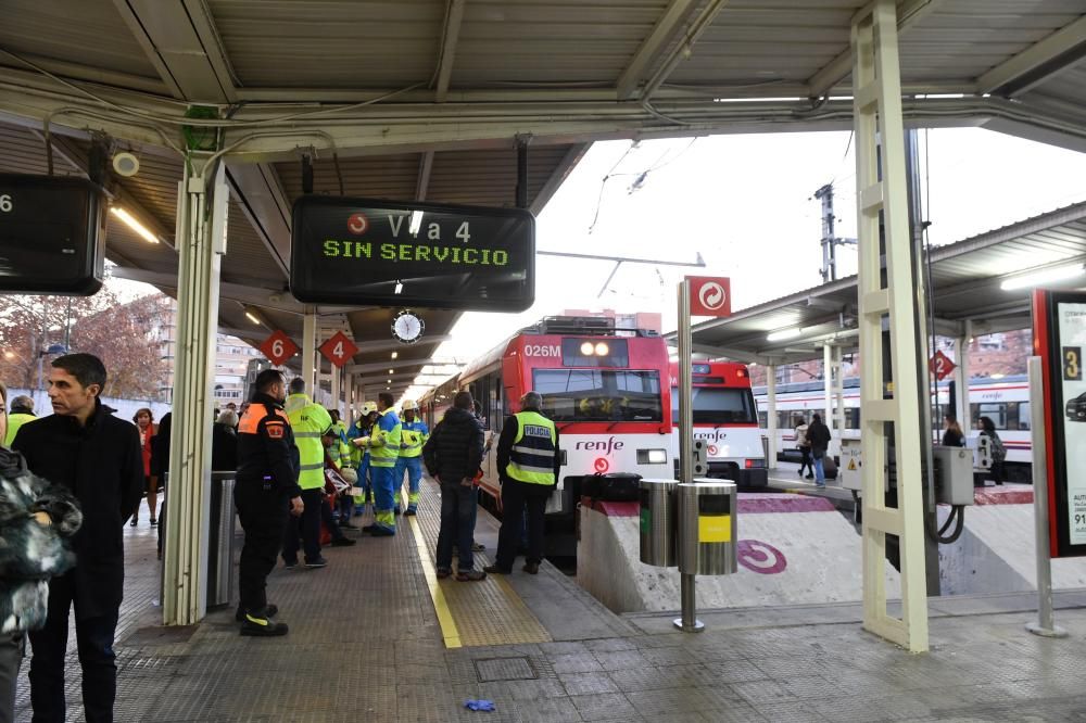 Accidente de un tren de Cercanías en Alcalá de Henares