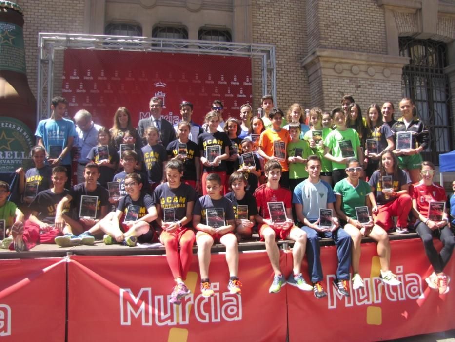 Entrega de premios en el Gran Premio de Marcha Ciudad de Murcia