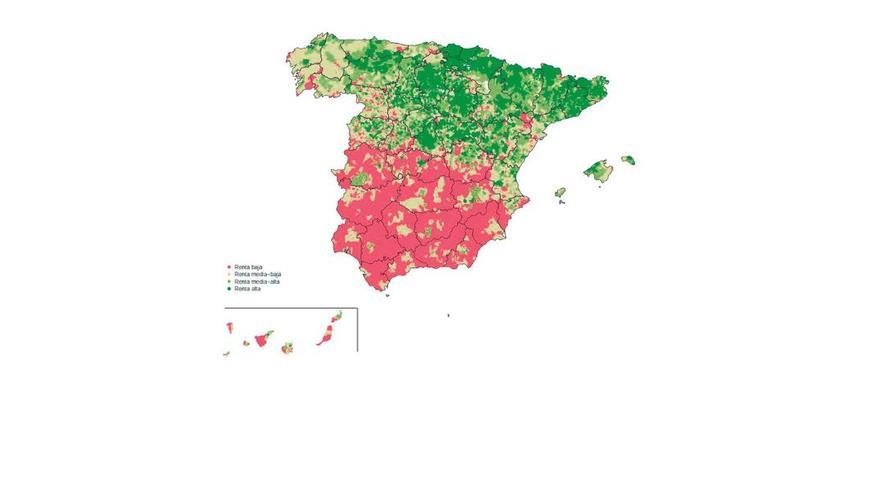 El mapa de las otras dos Españas