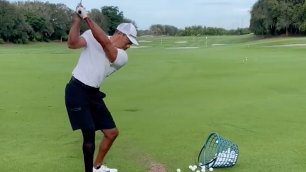 Tiger Woods, en un entrenamiento