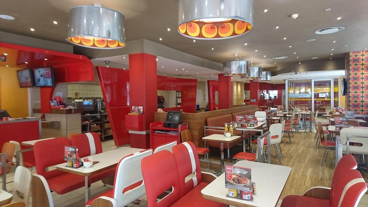 Hamburguesería Wimpy en Sudáfrica, uno de los países donde aún opera la marca