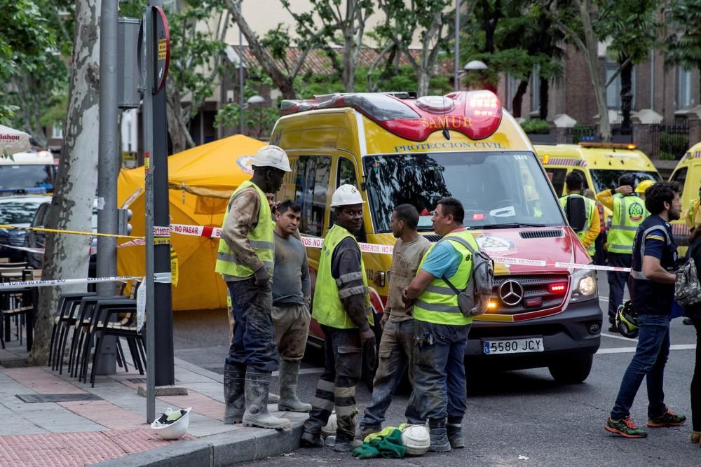 Derrumbe en un edificio de Madrid