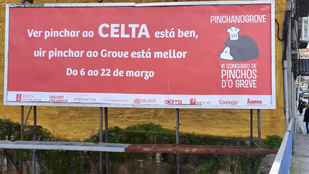 Si no lo leo no lo creo: Publicidad en A Coruña para 'pinchar' al Celta