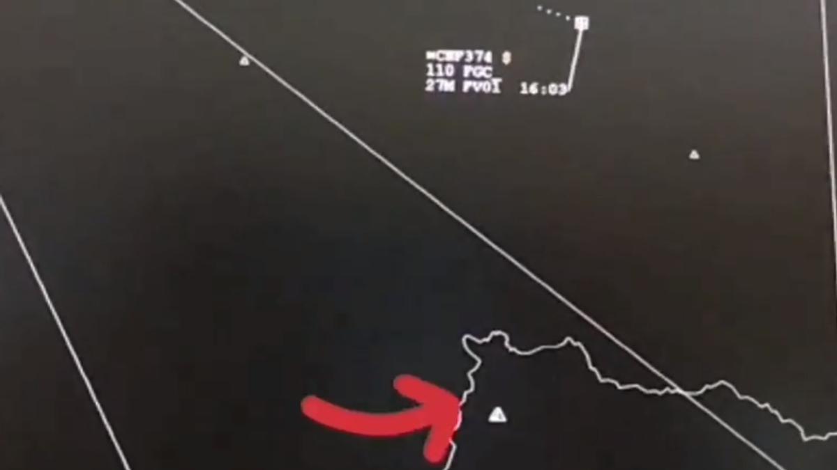 Radar de los controladores aéreos del Aeropuerto de Gran Canaria.