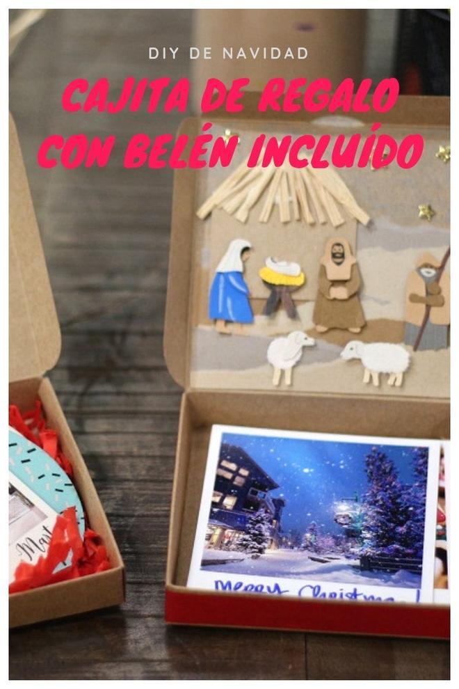 DIY: caja regalo original de Navidad con Belen incluido