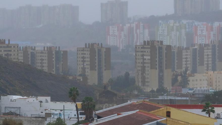 Diferencia del paisaje de Gran Canaria entre febrero de 2023 con febrero de 2024