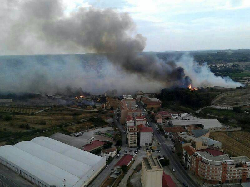 Imágenes del incendio en Alcañiz