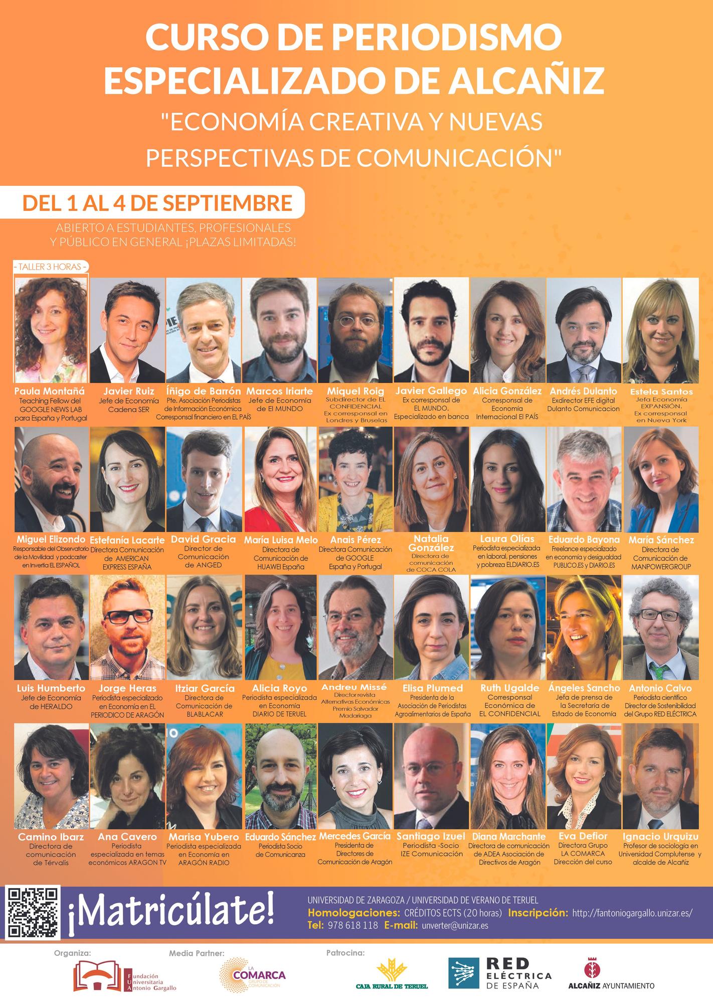 III Curso de periodismo de Alcañiz 2021: Economía creativa y nuevas perspectivas de comunicación