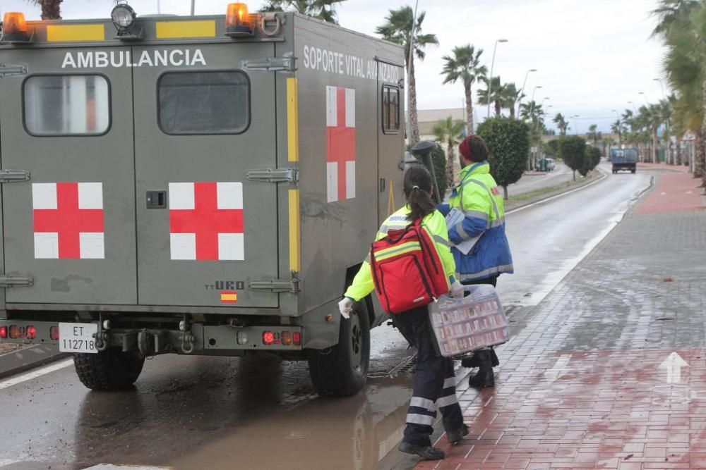 La UME monta su base en Los Alcázares para ayudar