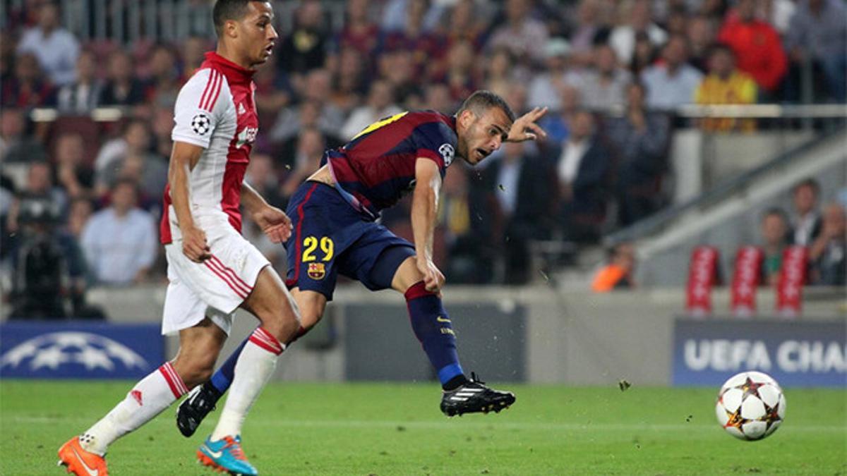 Sandro fue el autor del tercer gol del Barça en el último encuentro de Champions, ante el Ajax