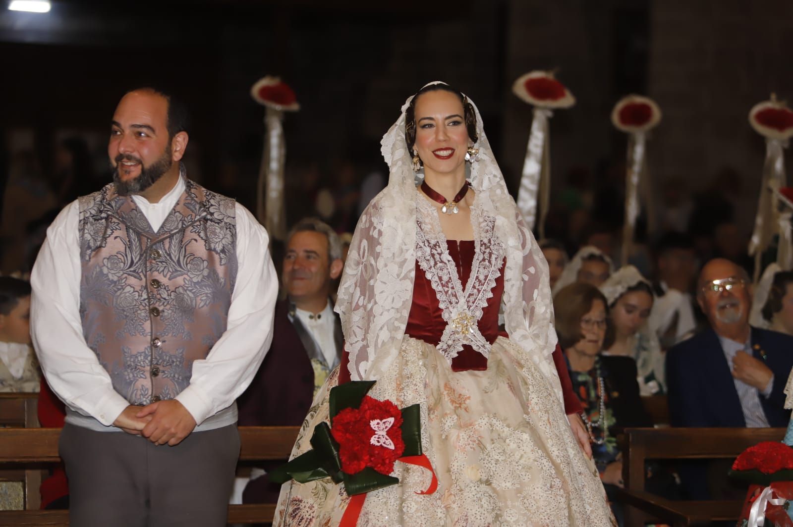 La ministra de Ciencia e Innovación, Diana Morant, participa en la Ofrenda de Gandia