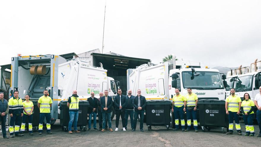 Dos nuevos camiones de carga trasera para la recogida de basura en La Laguna
