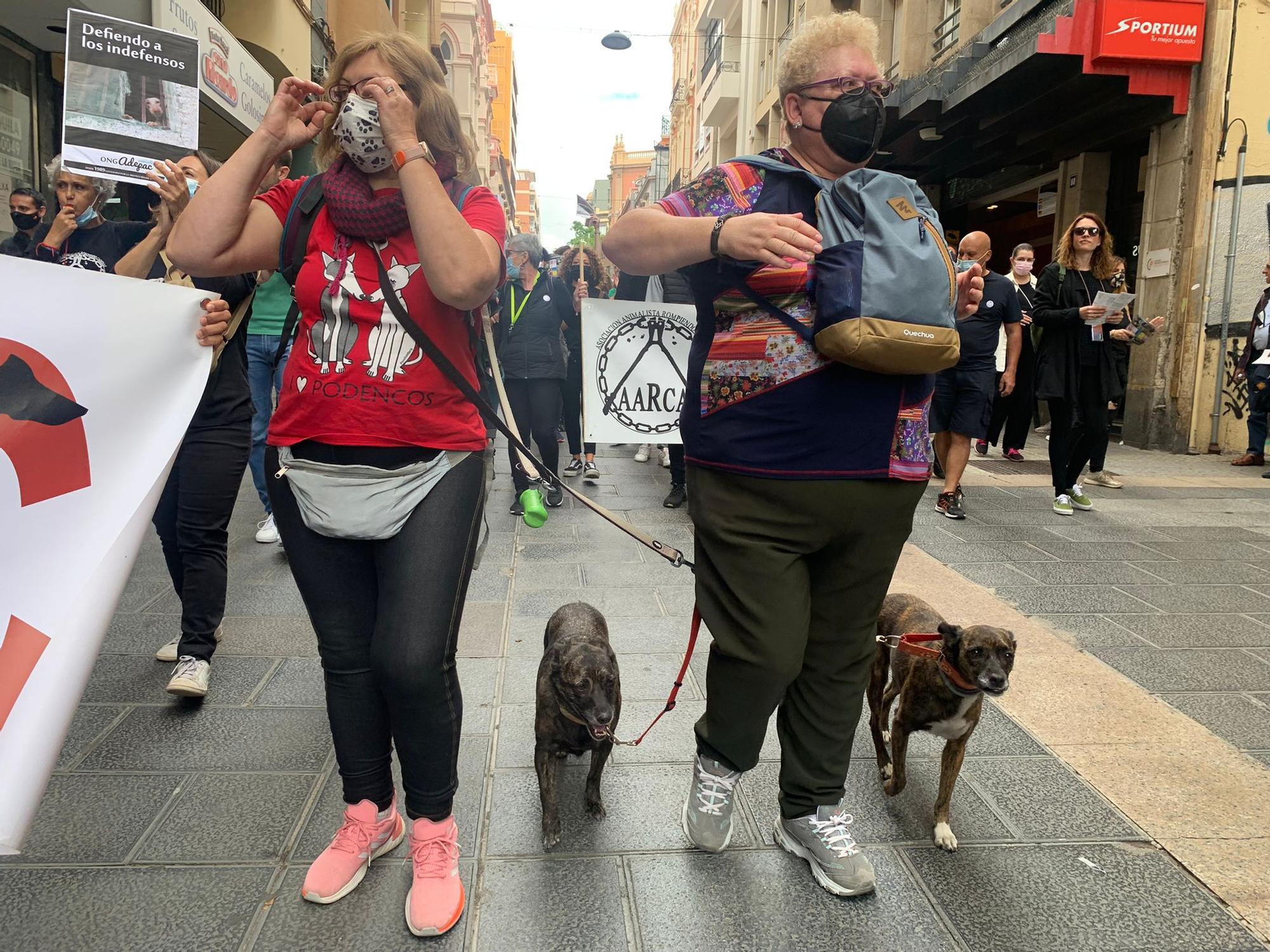 Manifestación contra el acuerdo judicial que evitará que los integrantes de la red de peleas de perros entren en prisión.