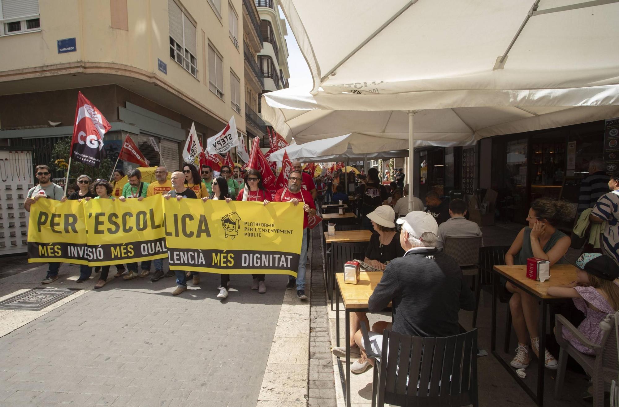 La huelga educativa en València, en imágenes