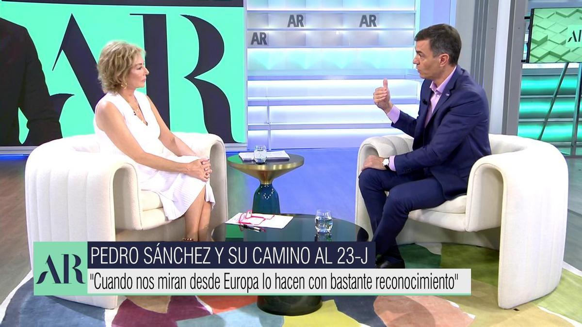 Pedro Sánchez en el programa de Ana Rosa