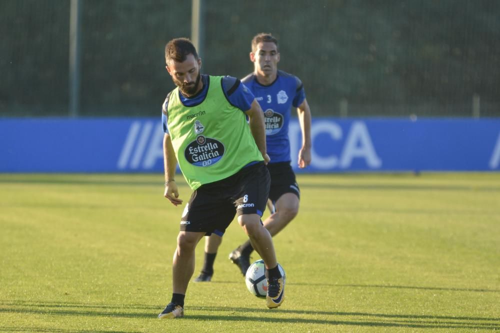 Lucas inicia la semana con trabajo sobre el césped