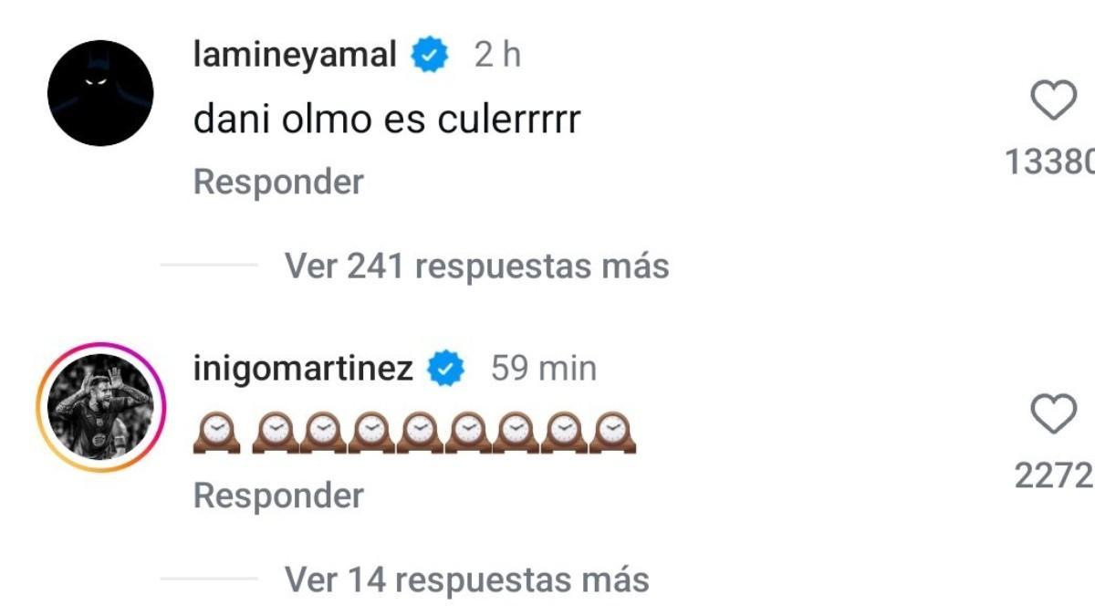 Imagenes de los post de Lamine y íñigo Martínez