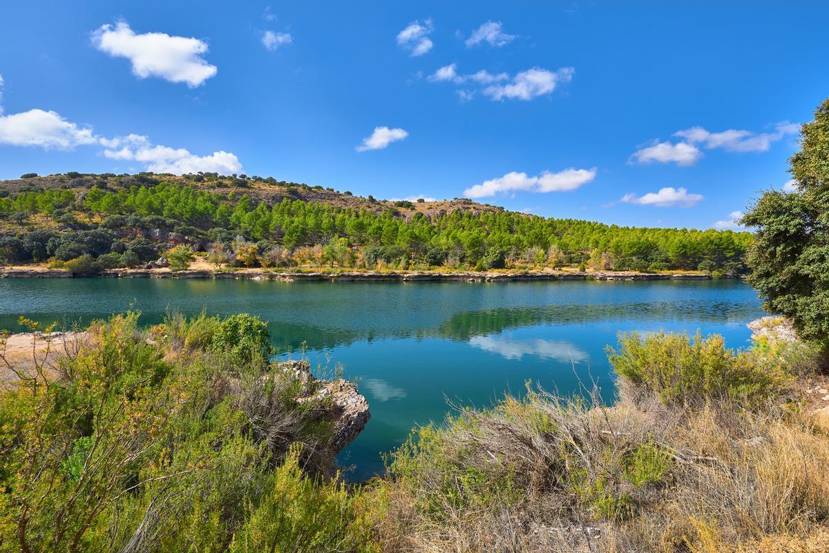 Las Lagunas de Ruidera a la altura de Ossa de Montiel
