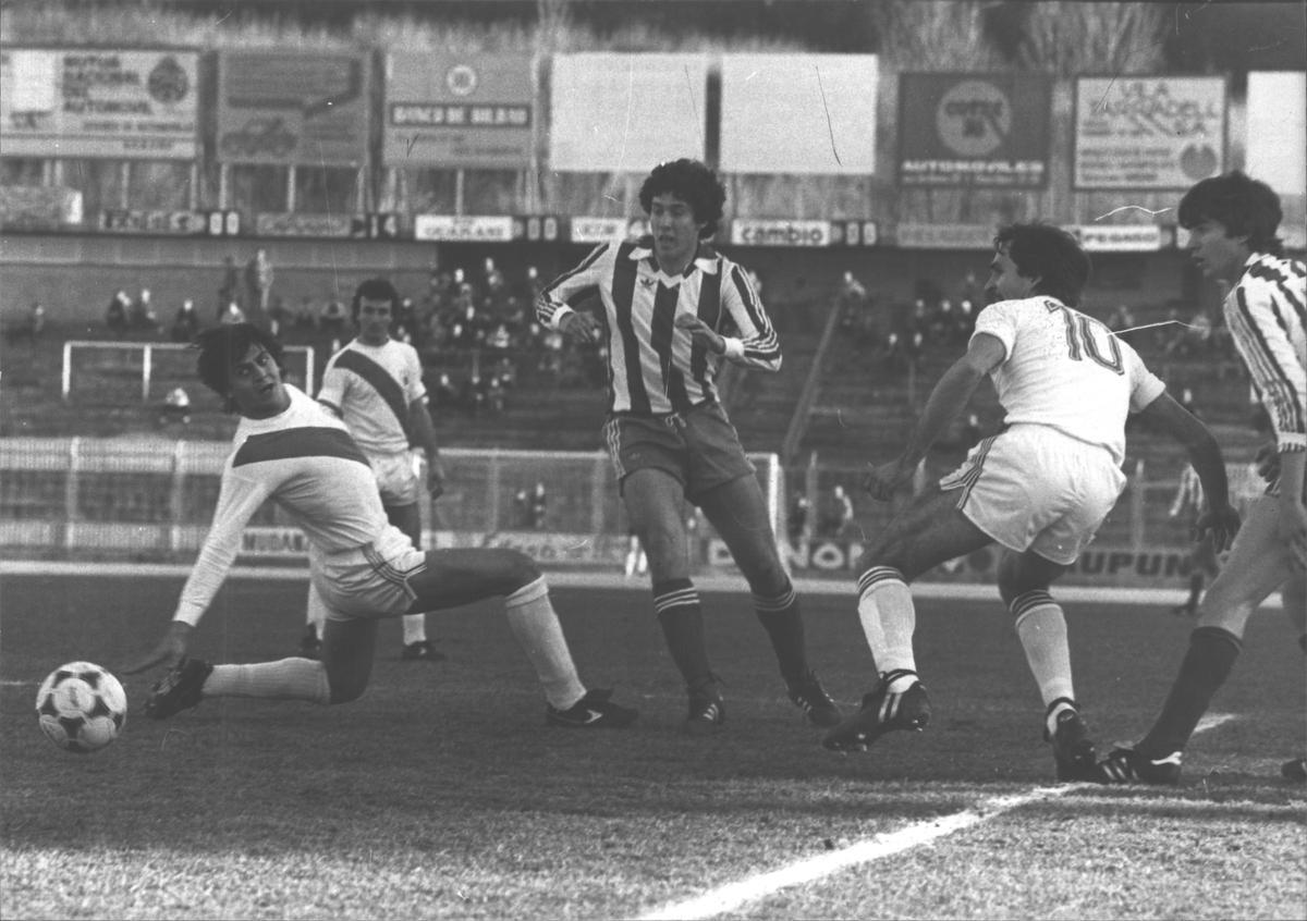 Julià, durant un partit a Montilivi amb el Girona el 1980