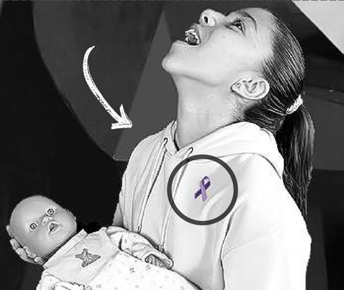 O lazo azul, como símbolo solidariedade, esperanza e resistencia.