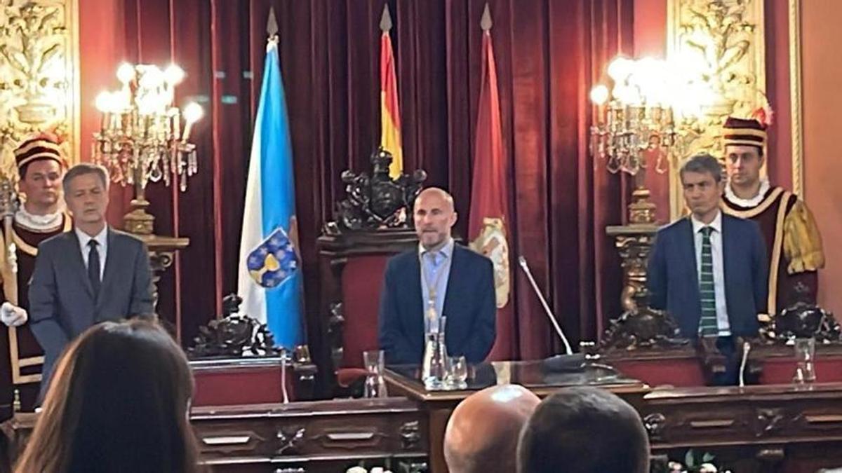Gonzalo Pérez Jácome tras ser elegido alcalde de Ourense. Gonzalo Pérez Jácome tras ser elegido alcalde de Ourense.