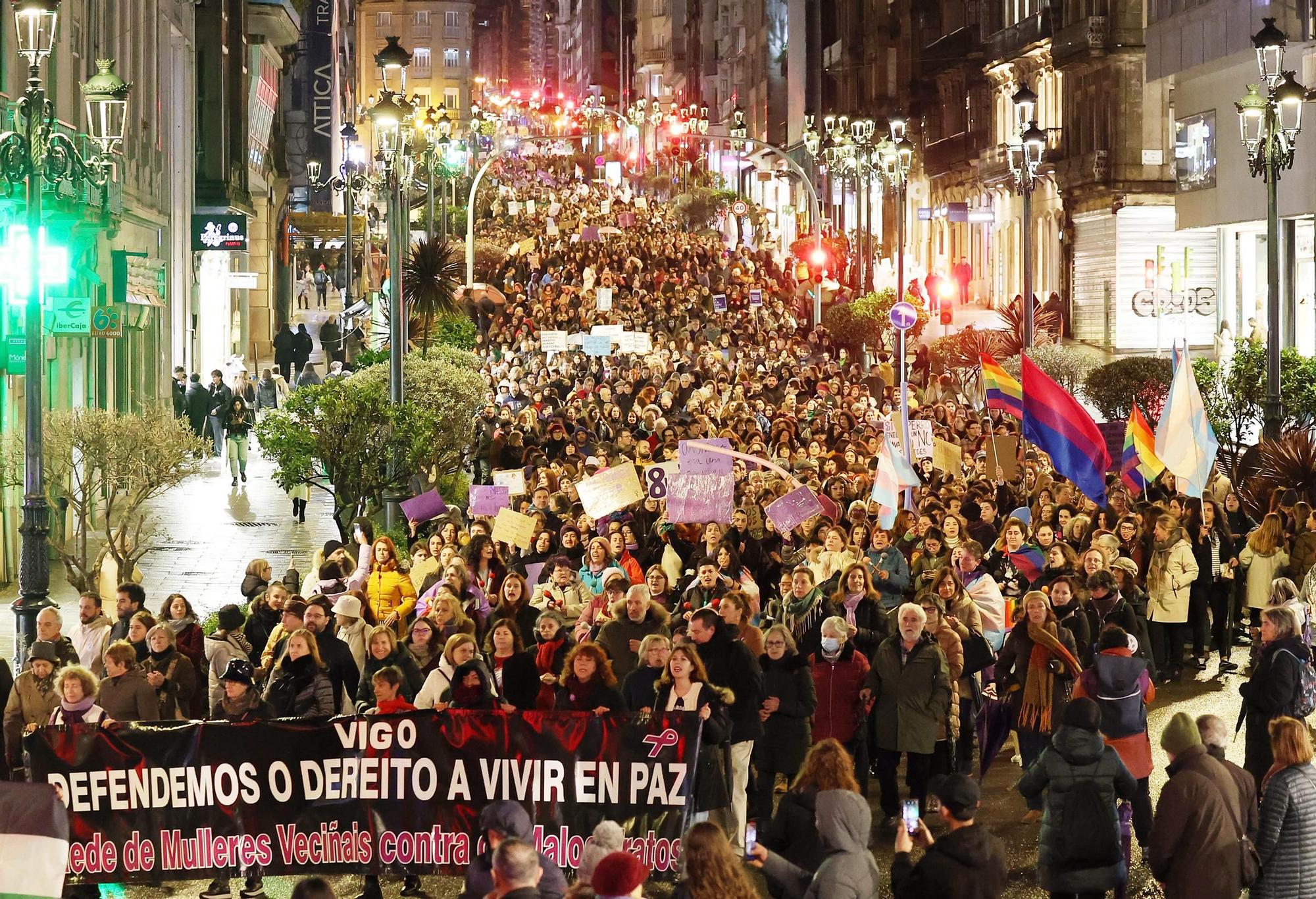 Las imágenes del 8M en Vigo